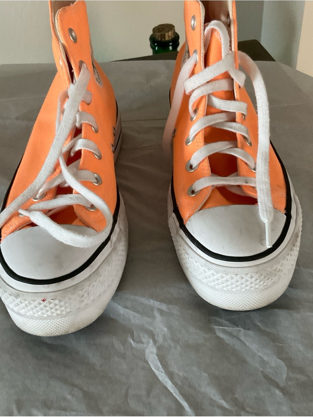 Converse Chuck Taylor All Star PLATFORM High Tops Orange Size women’s 8.5 EUC
